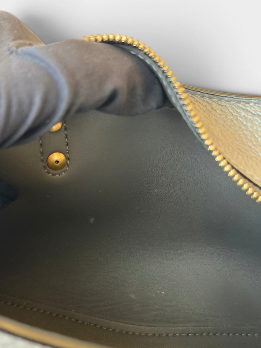 Balenciaga Neo Mini City Bag In Grey Grained Calfskin With Gold Hardware