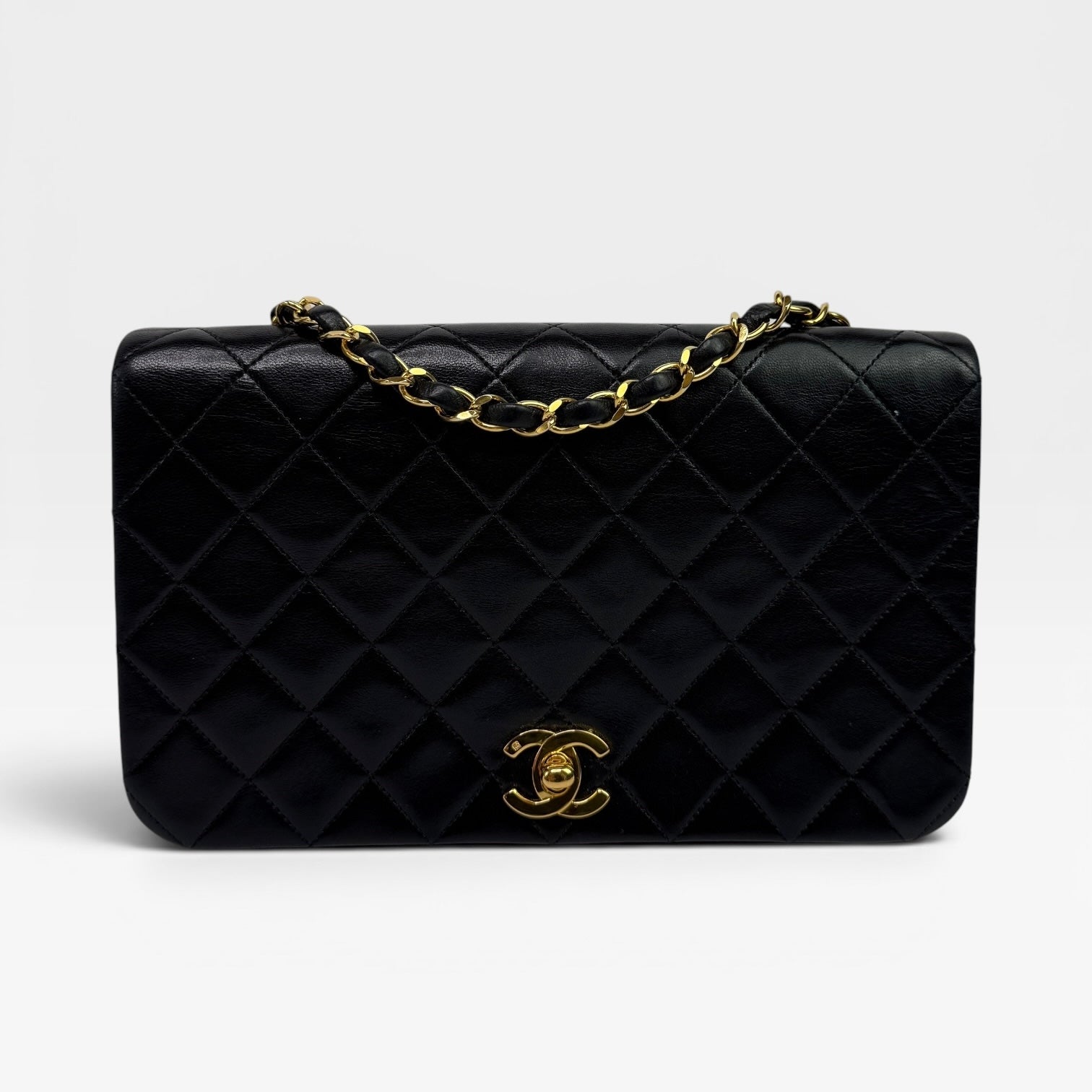 Chanel Vintage Black Lambskin Flap Bag