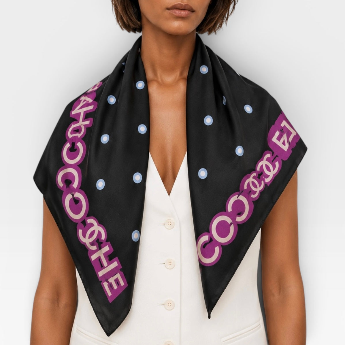 Chanel Silk Coco Scarf