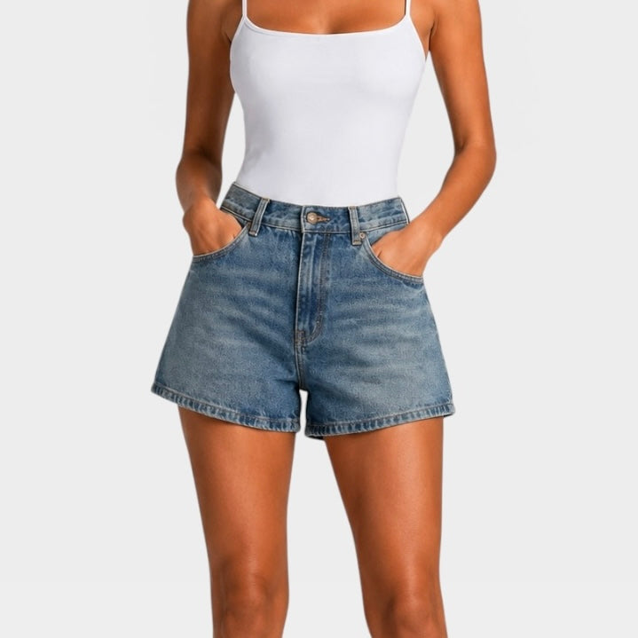 Prada Logo Denim Shorts (Size 28 /UK 12)