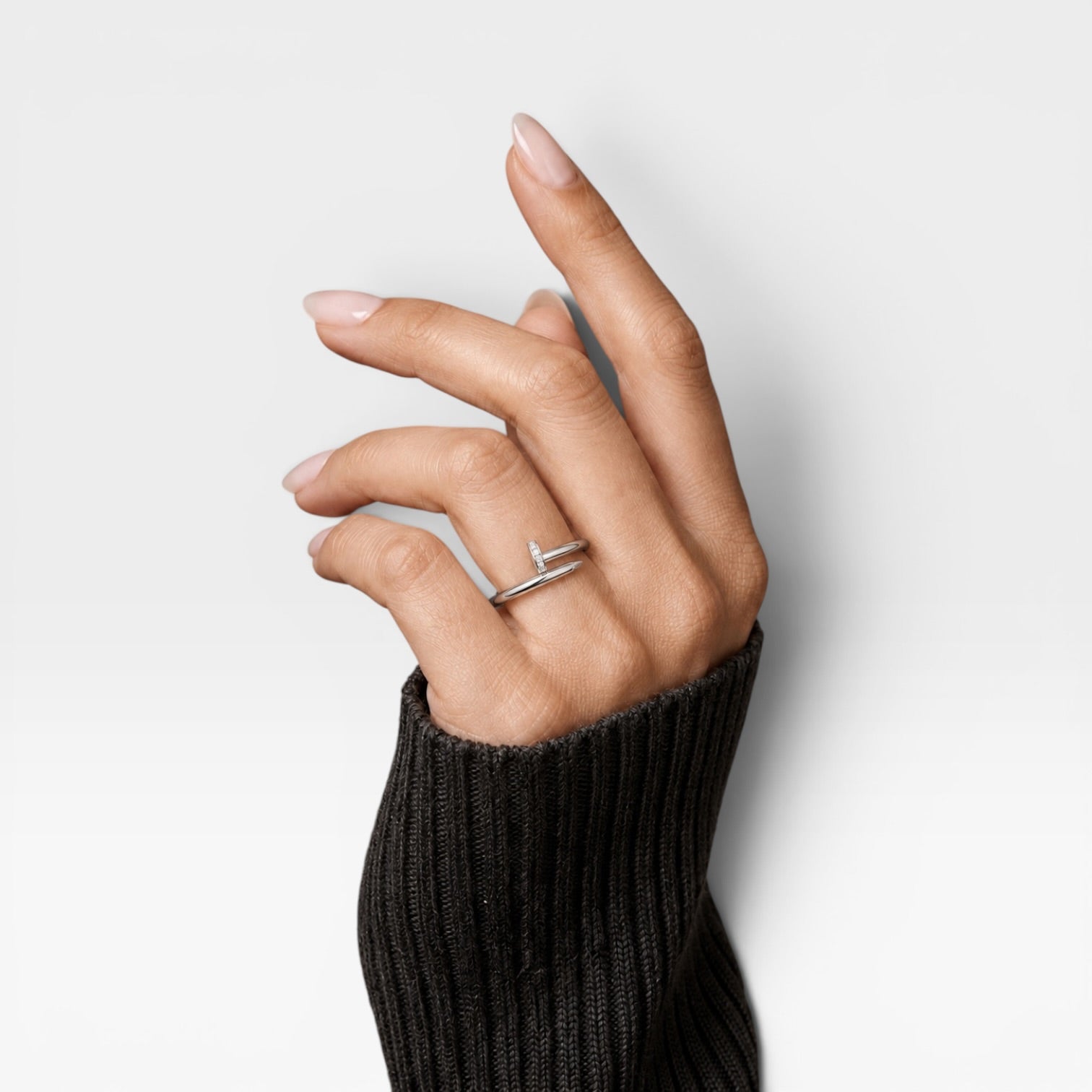 Cartier White Gold and Diamond Juste un Clou Ring (Size 49)