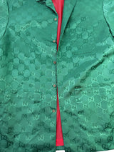 Gucci GG Canvas Nylon Bowling Shirt 'Green' (Size 54)