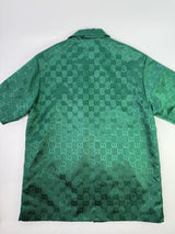 Gucci GG Canvas Nylon Bowling Shirt 'Green' (Size 54)