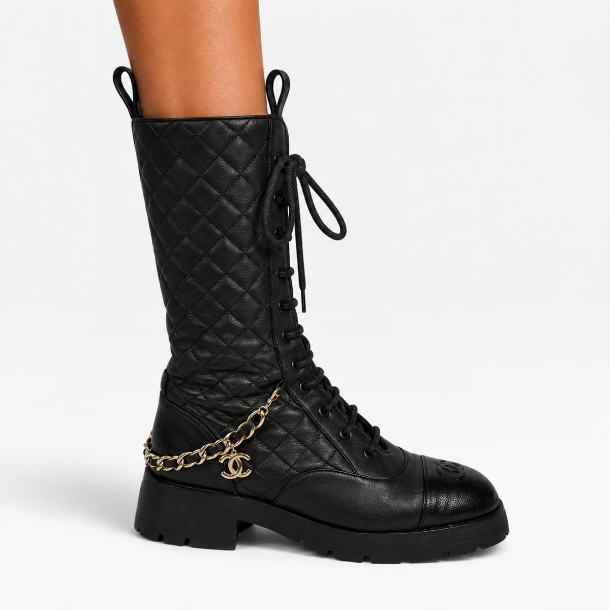 Chanel Biker Boots (Size 40.5 /UK 7.5) 100% authentic and preloved in excellent condition