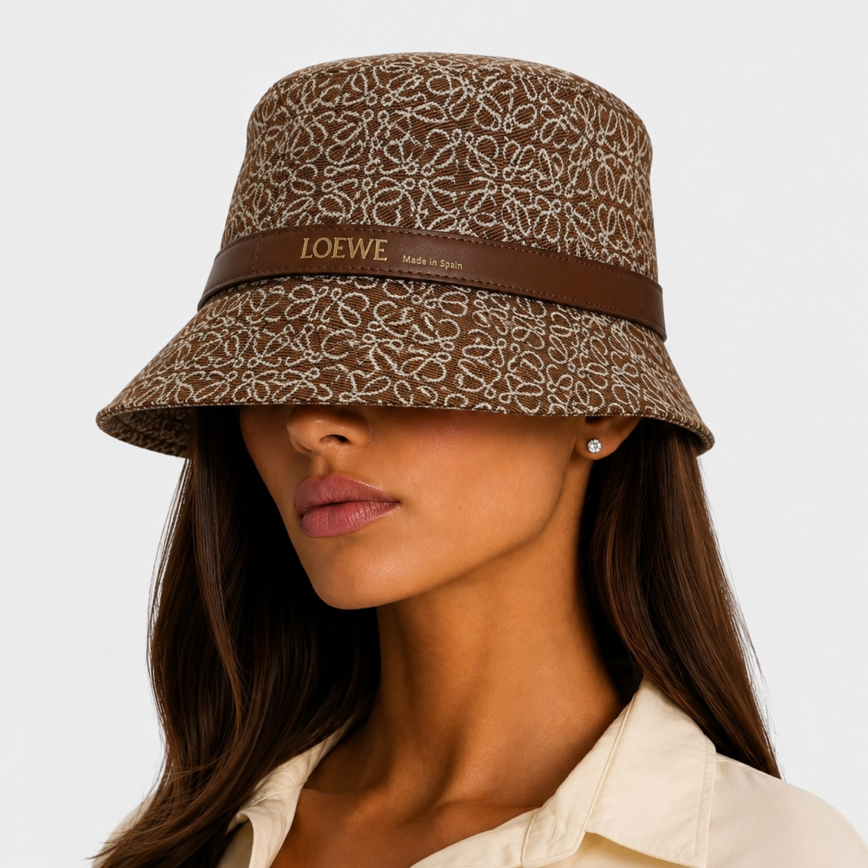 Loewe Anagram Bucket Hat In Tan