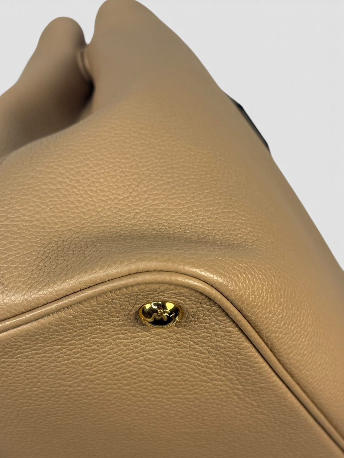 Prada Double Medium Tote In Blush Saffiano Leather With Gold Hardware. 100% authentic and pre loved in excellent condition.