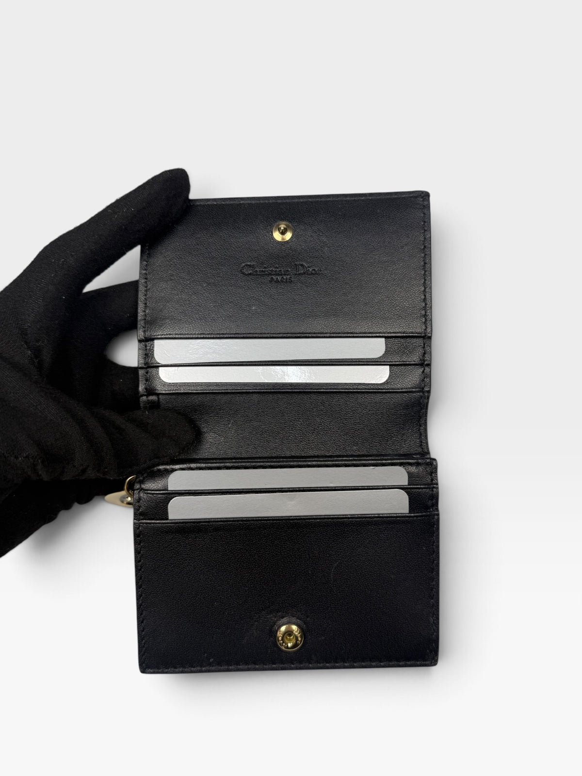 Christian Dior Mini Lady Gardenia Wallet. 100% authentic and pre loved in excellent condition.