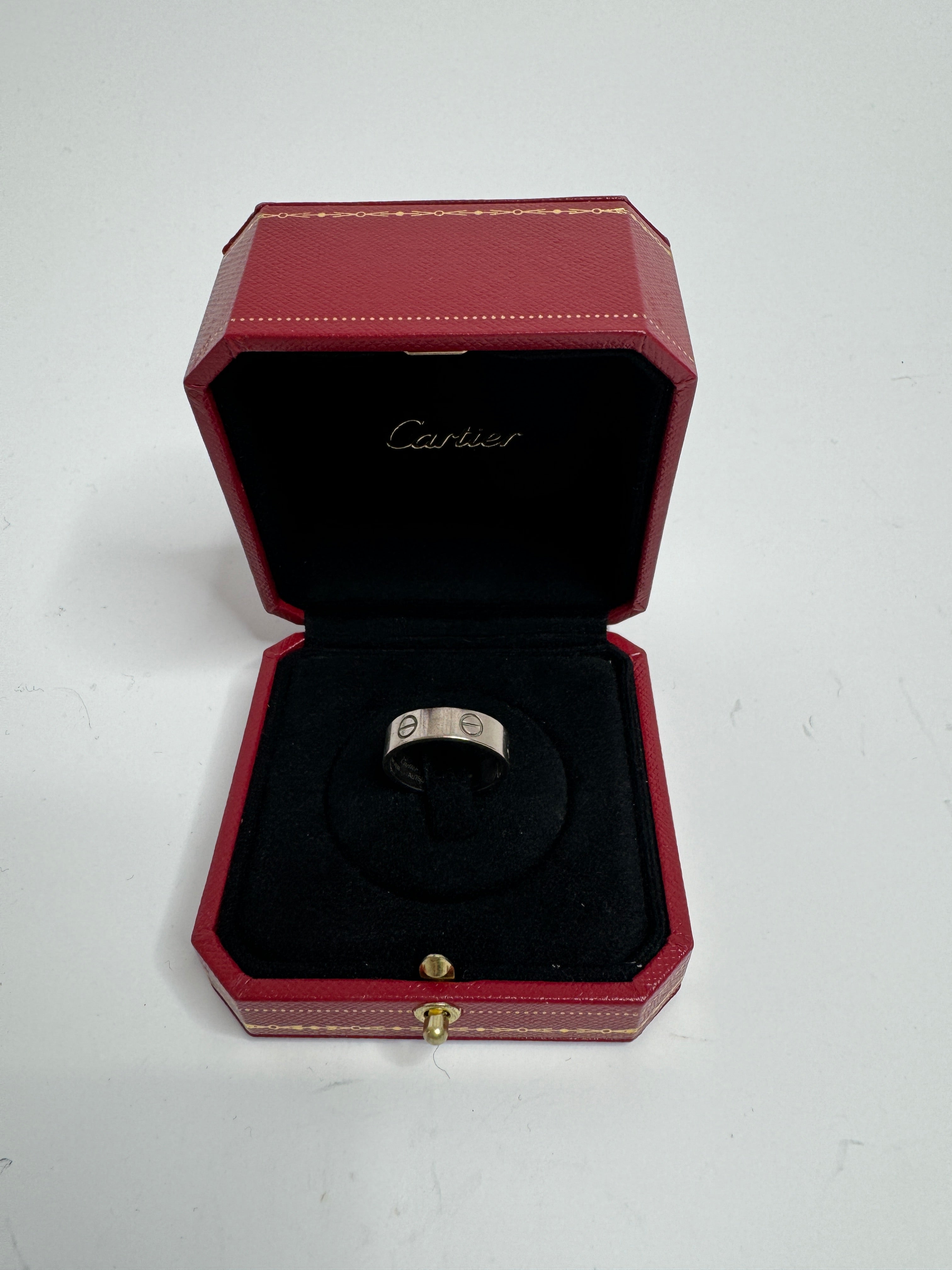 cartier love ring in 18ct white gold size 55