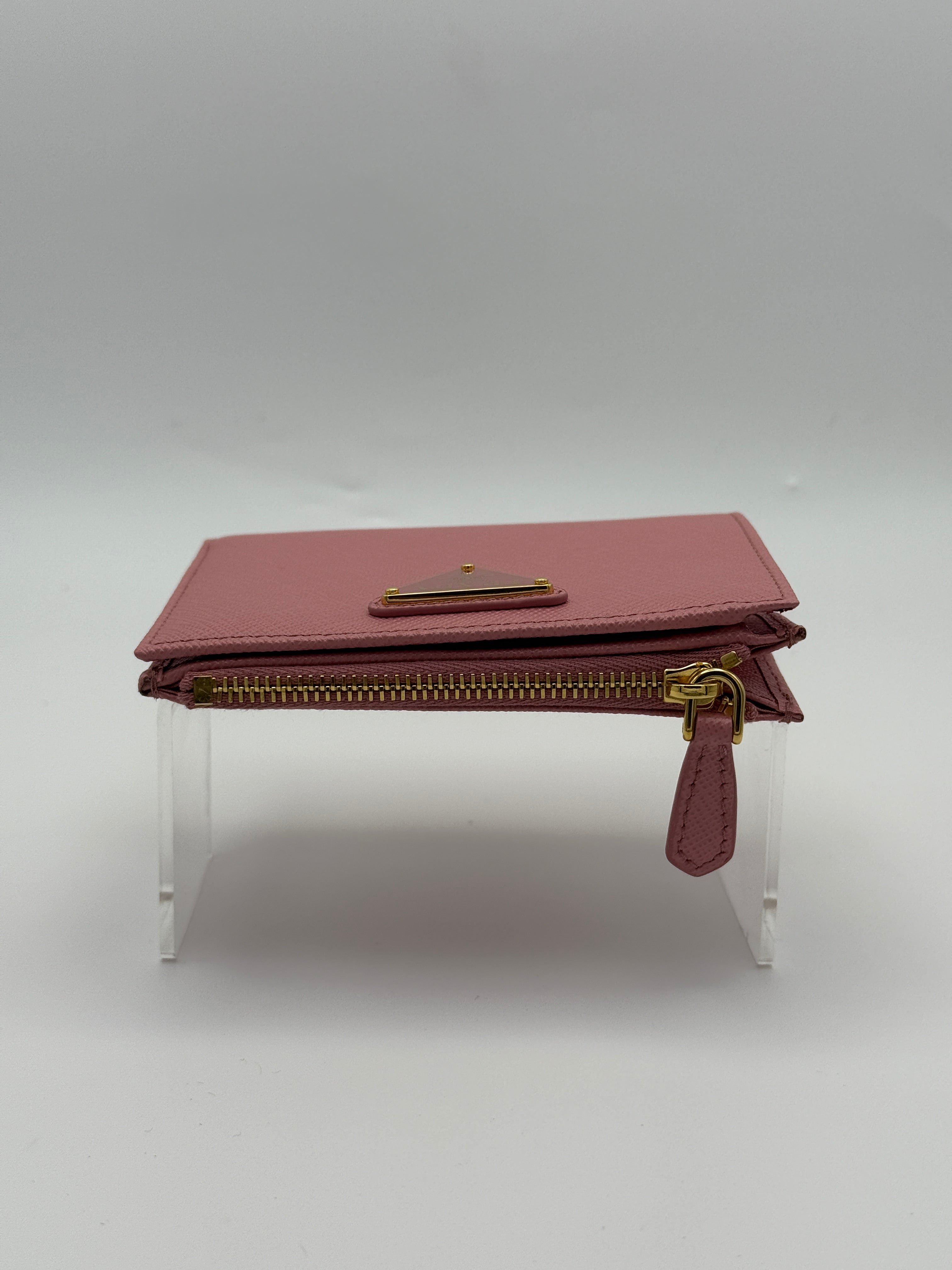 Prada Small Wallet In Pink Saffiano Leather