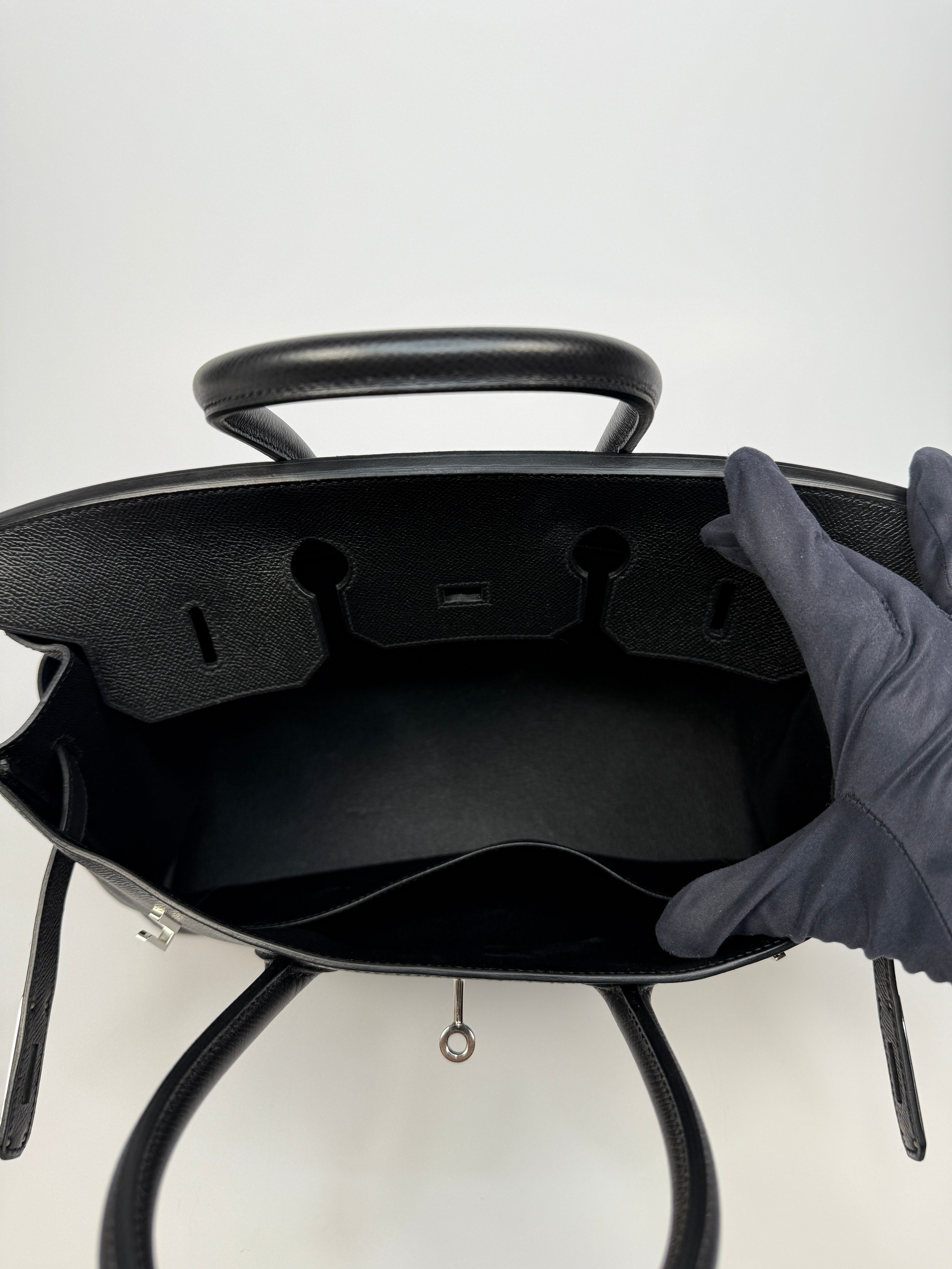 Authentic Pre Loved Hermès Birkin 35 Black Epsom Leather With Palladium Hardware Excellent Condition