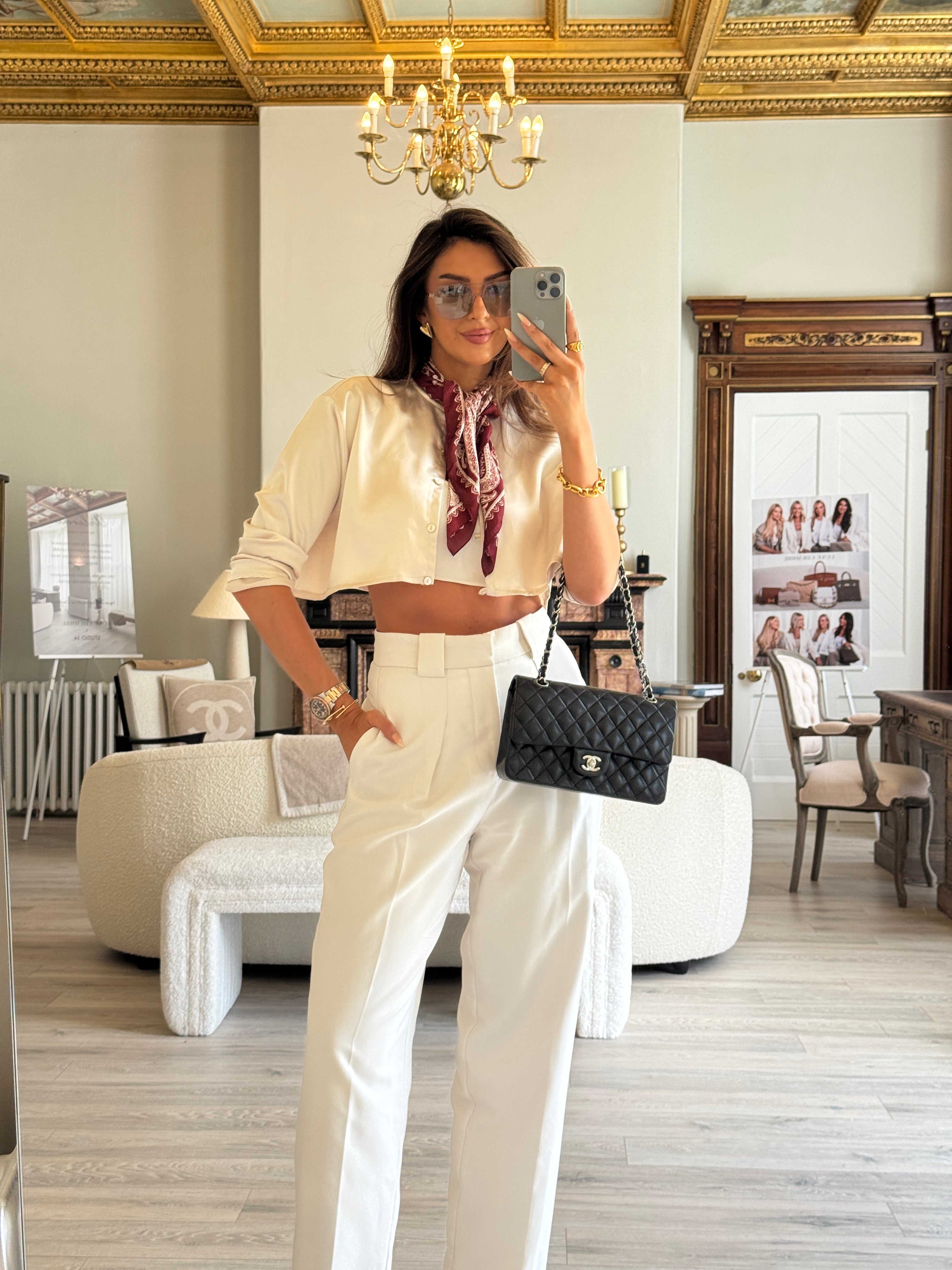 Chanel Medium Classic Double Flap Black Lambskin Leather With Silver Hardware
Pre Loved & Authentic 