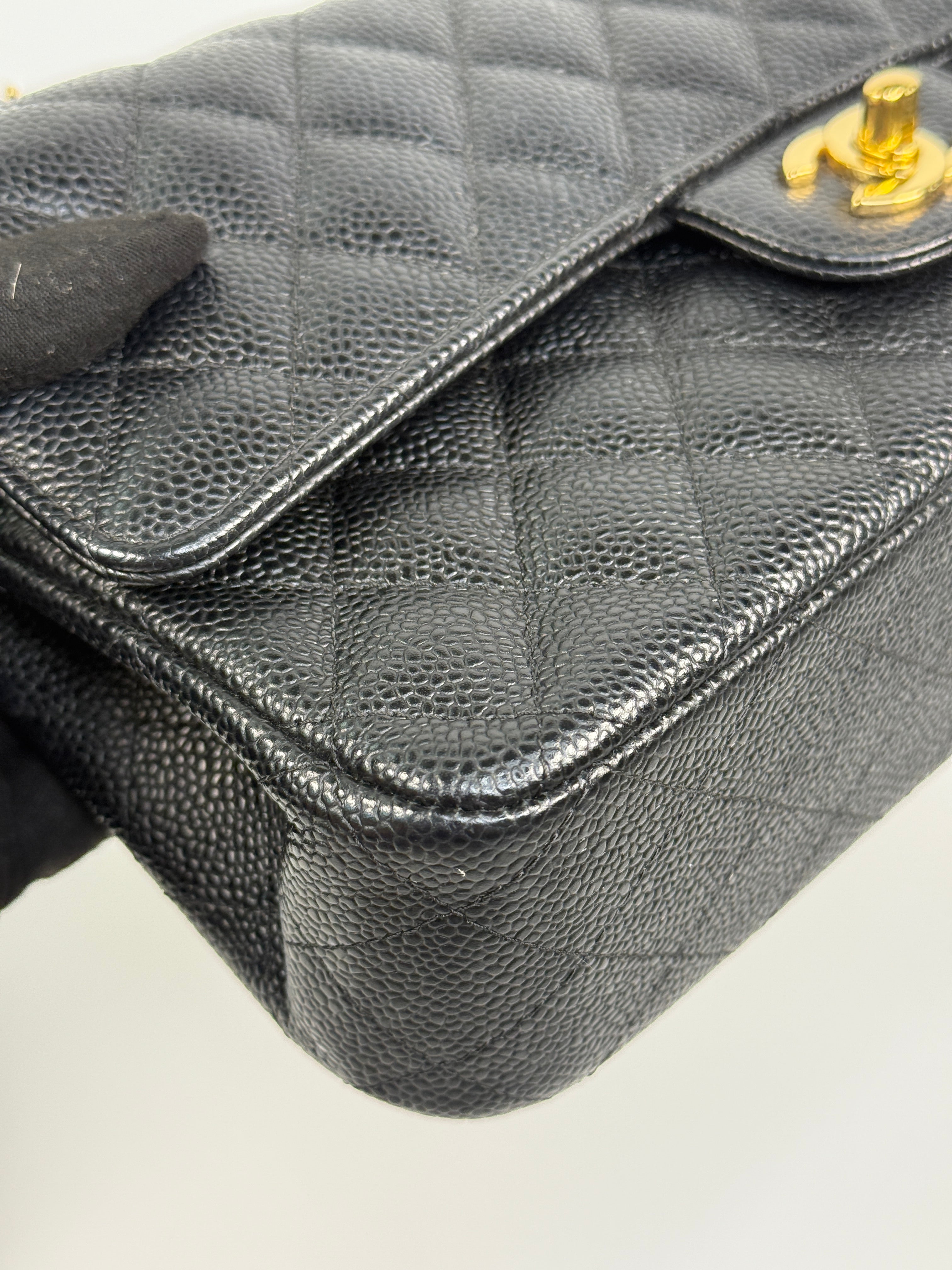 Chanel Medium Classic Double Flap In Black Caviar With Gold Hardware
Authentic Pre Loved Verified by Luxe Cheshire Trusted Designer resale
