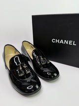Chanel Black Patent Loafers  (Size 38/UK5)