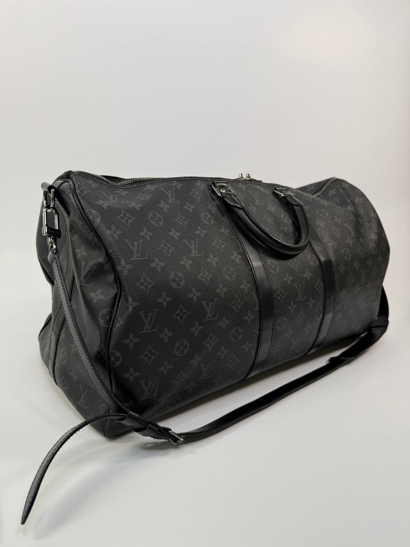 Louis Vuitton Keepall Bandouliere 55 Monogram Eclipse