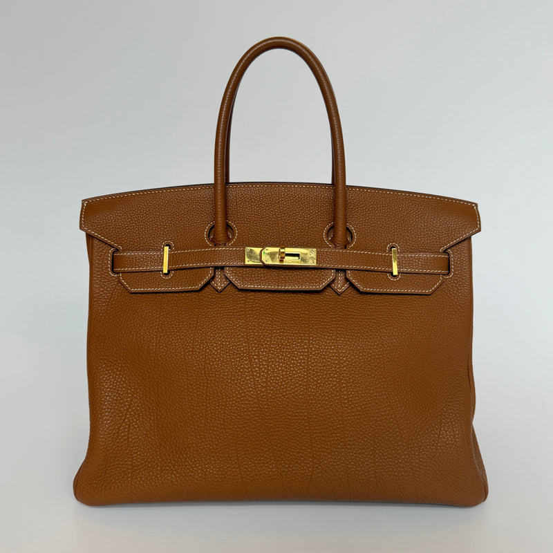 Hermès Birkin 35 In Gold Togo Leather With GHW