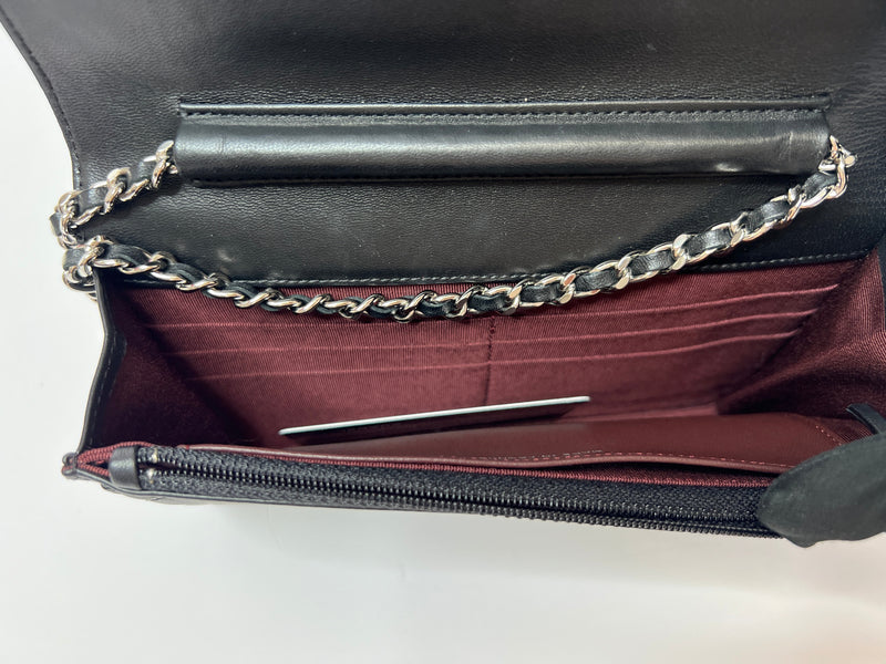 Chanel Wallet On Chain In Black Lambskin Leather