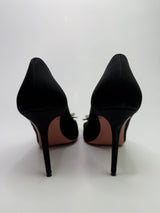 Amina Muaddi Rosie Bow-Embellished Heeled Courts (Size 39.5/UK6.5)