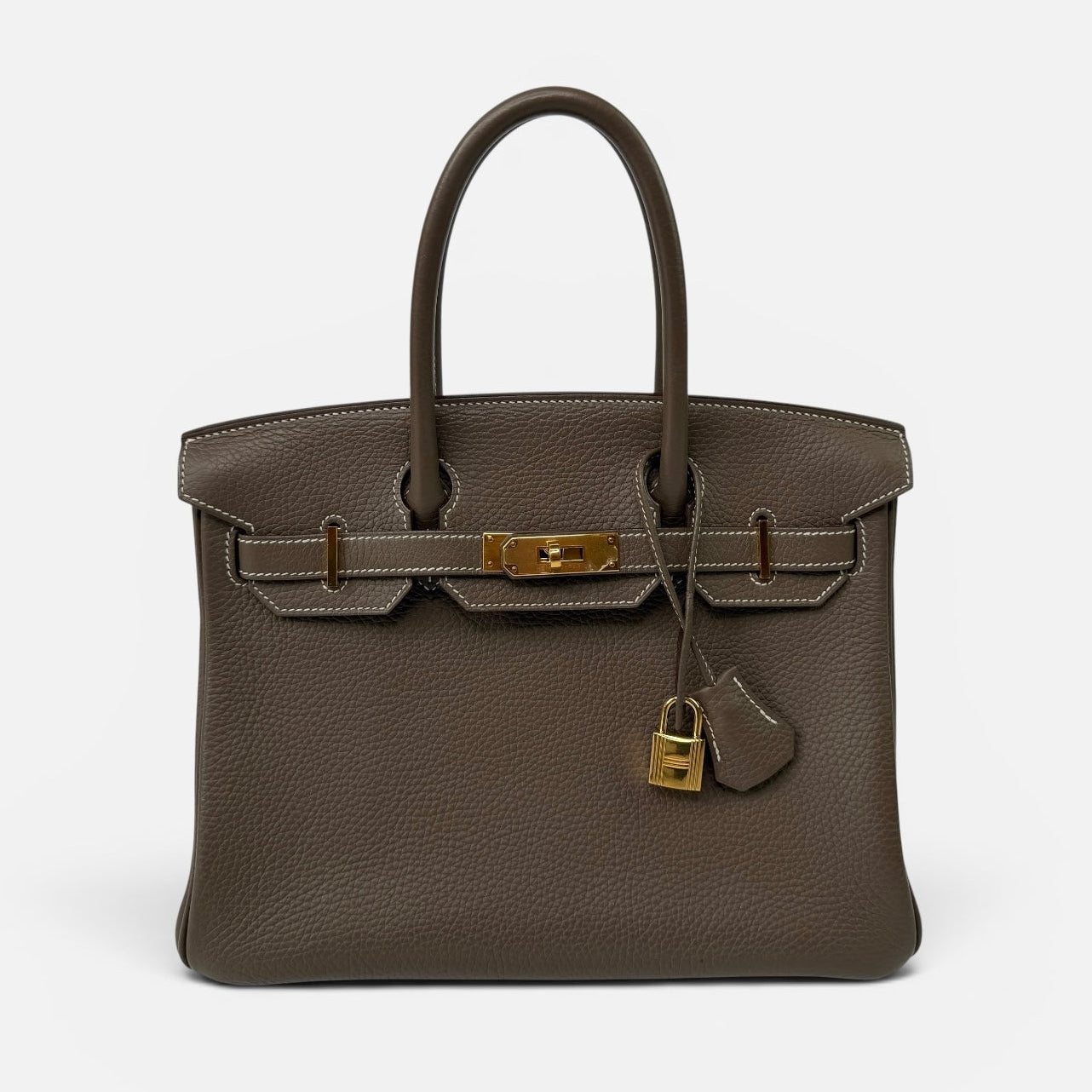 Hermès Birkin 30 In Etoupe Togo Leather With Gold Hardware