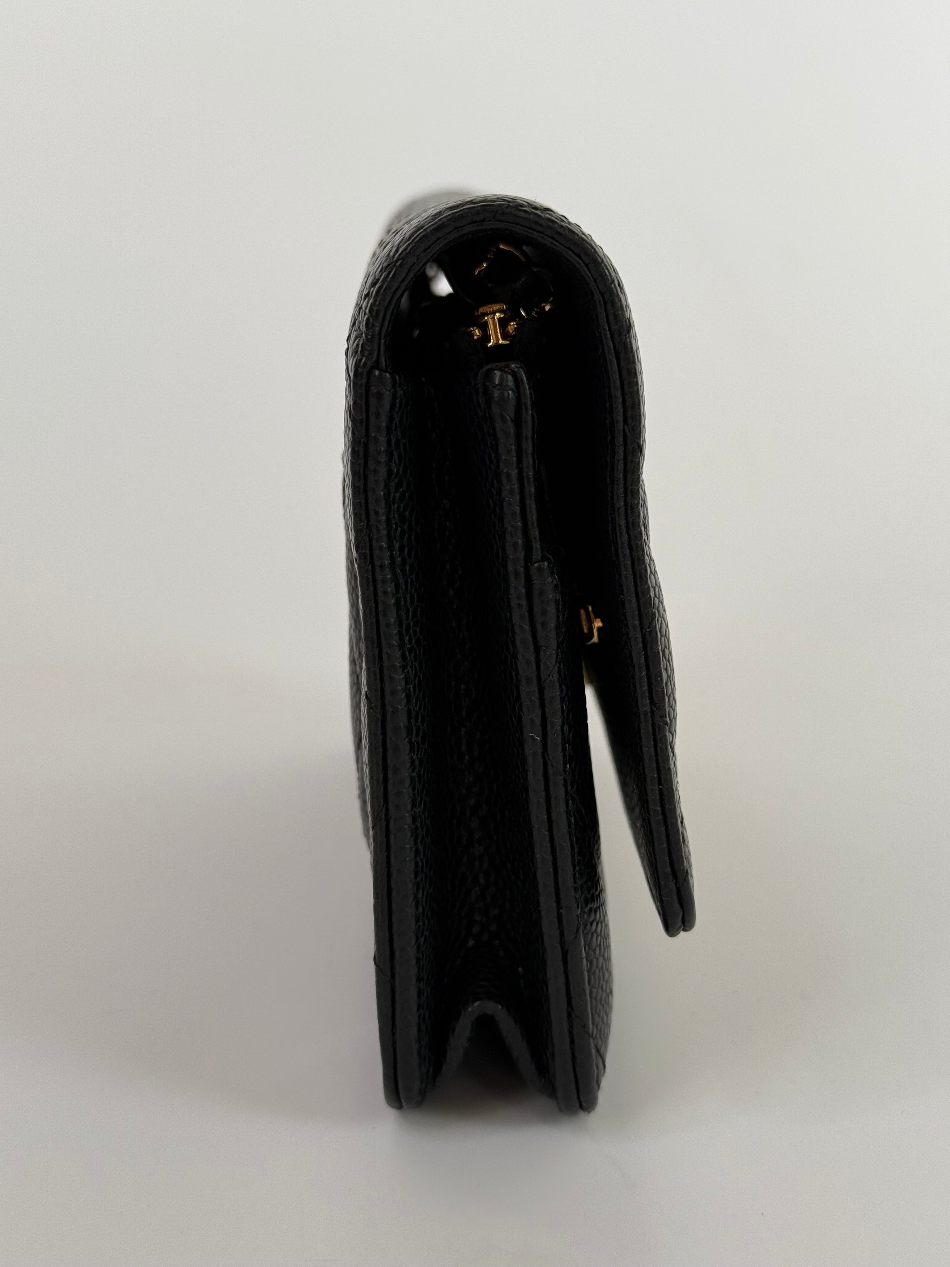 Chanel Wallet On Chain Black Caviar Leather With GHW