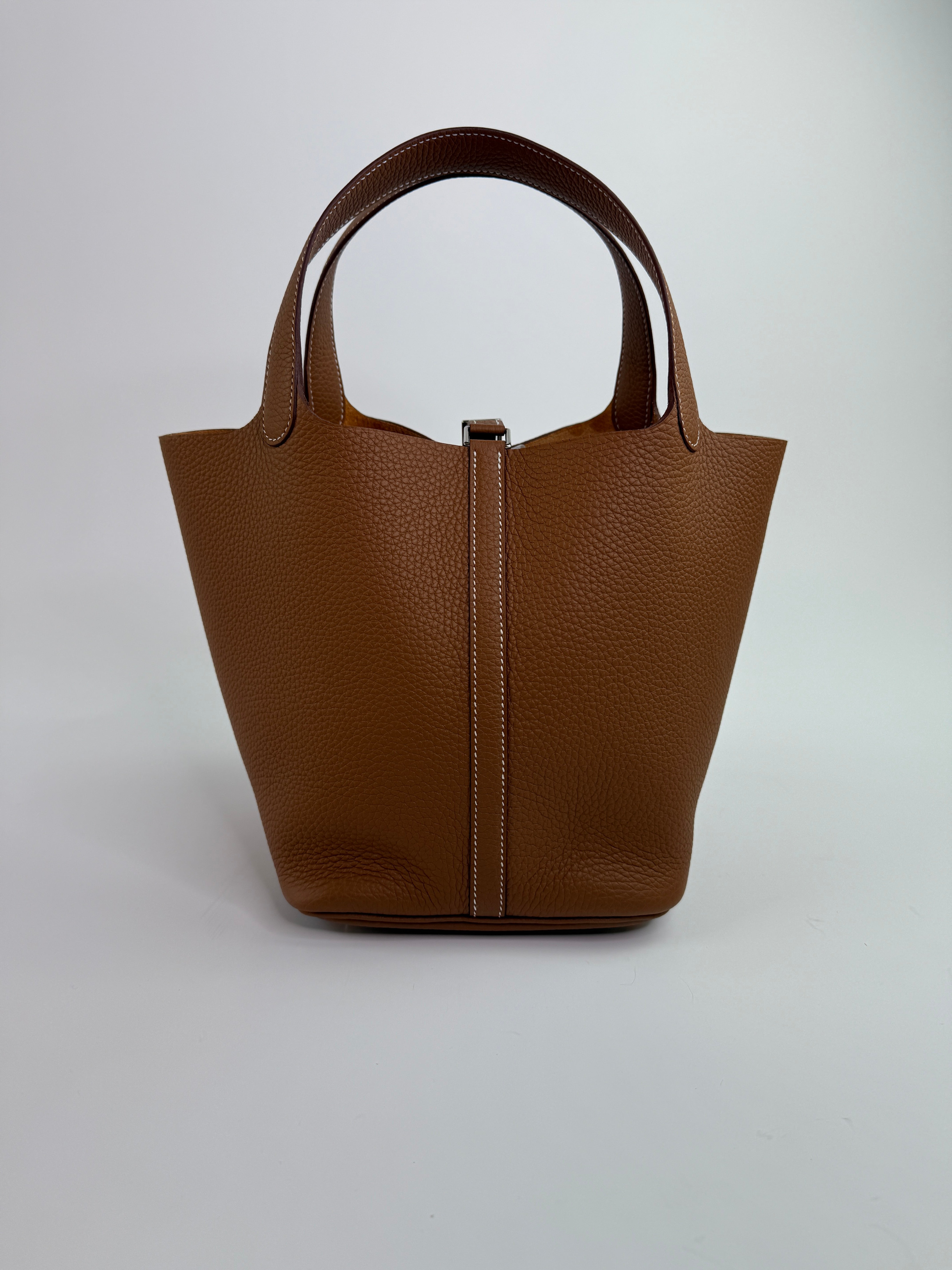 Hermès Picotin 22 In Gold Clemence Leather With PHW