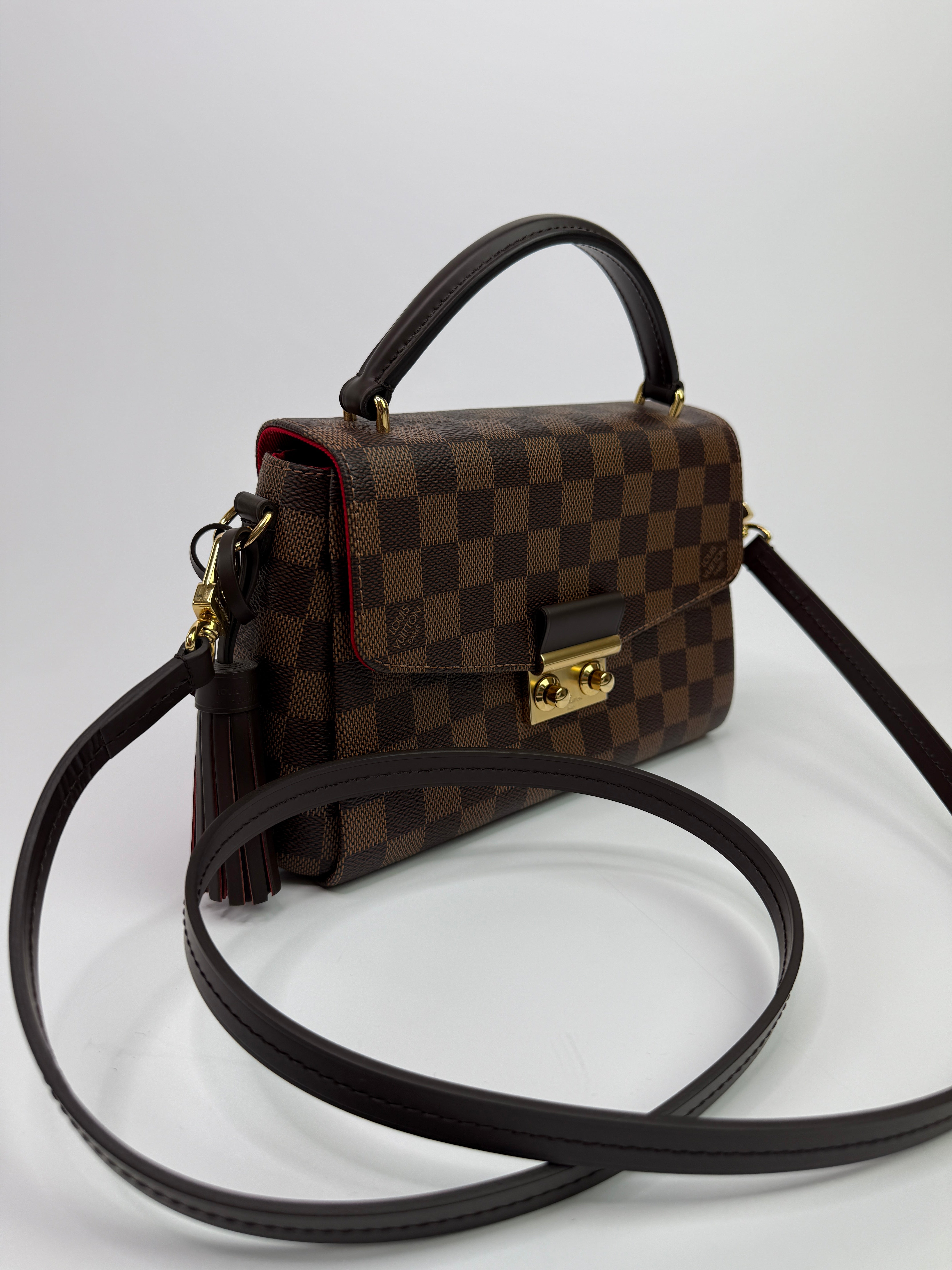 Louis Vuitton Damier Ebene Canvas Croisette Bag