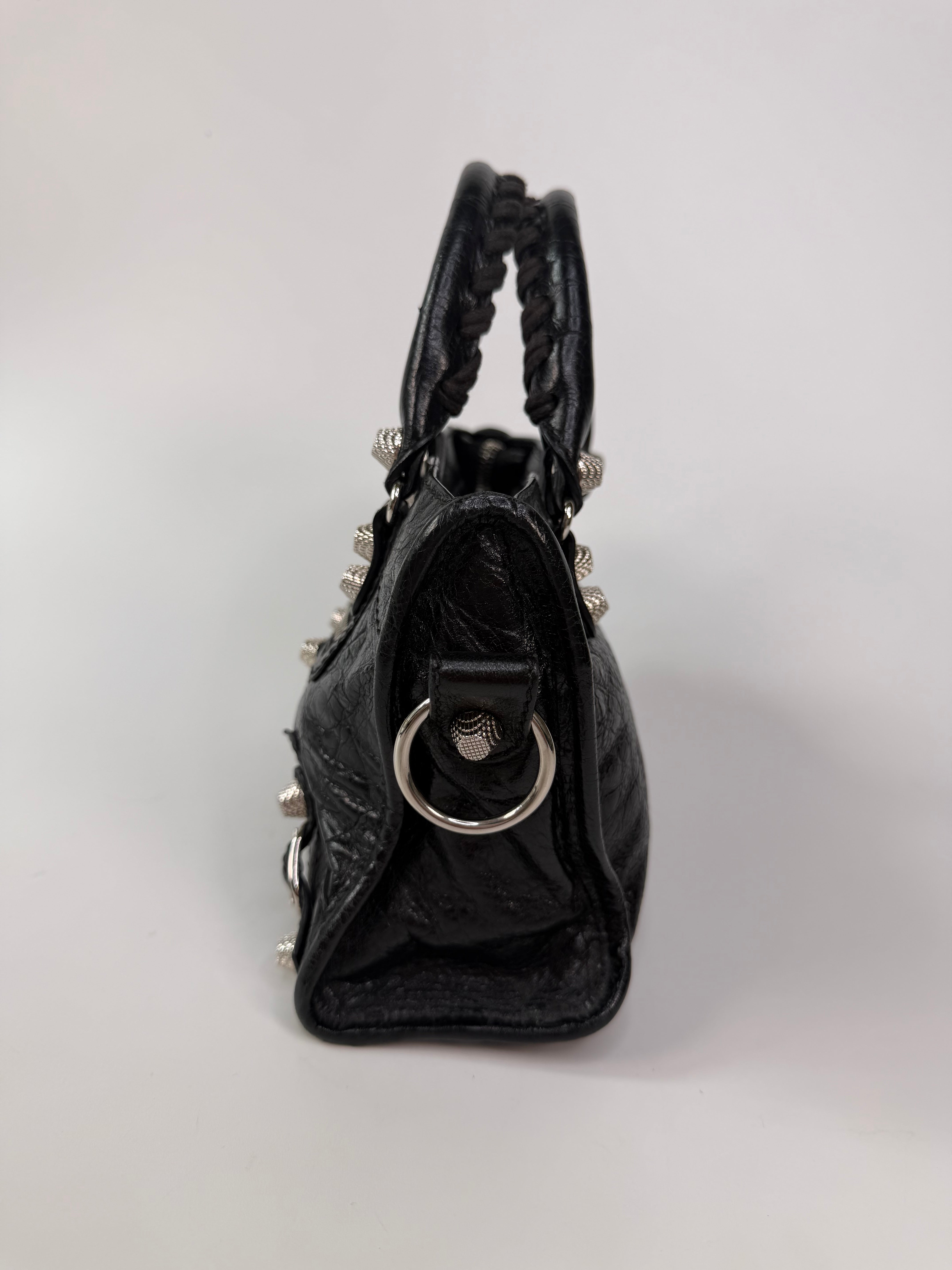 Balenciaga Le City Mini Bag In Noir Lambskin With Silver Hardware. Authentic and preloved in very good condition. 100% guarantee