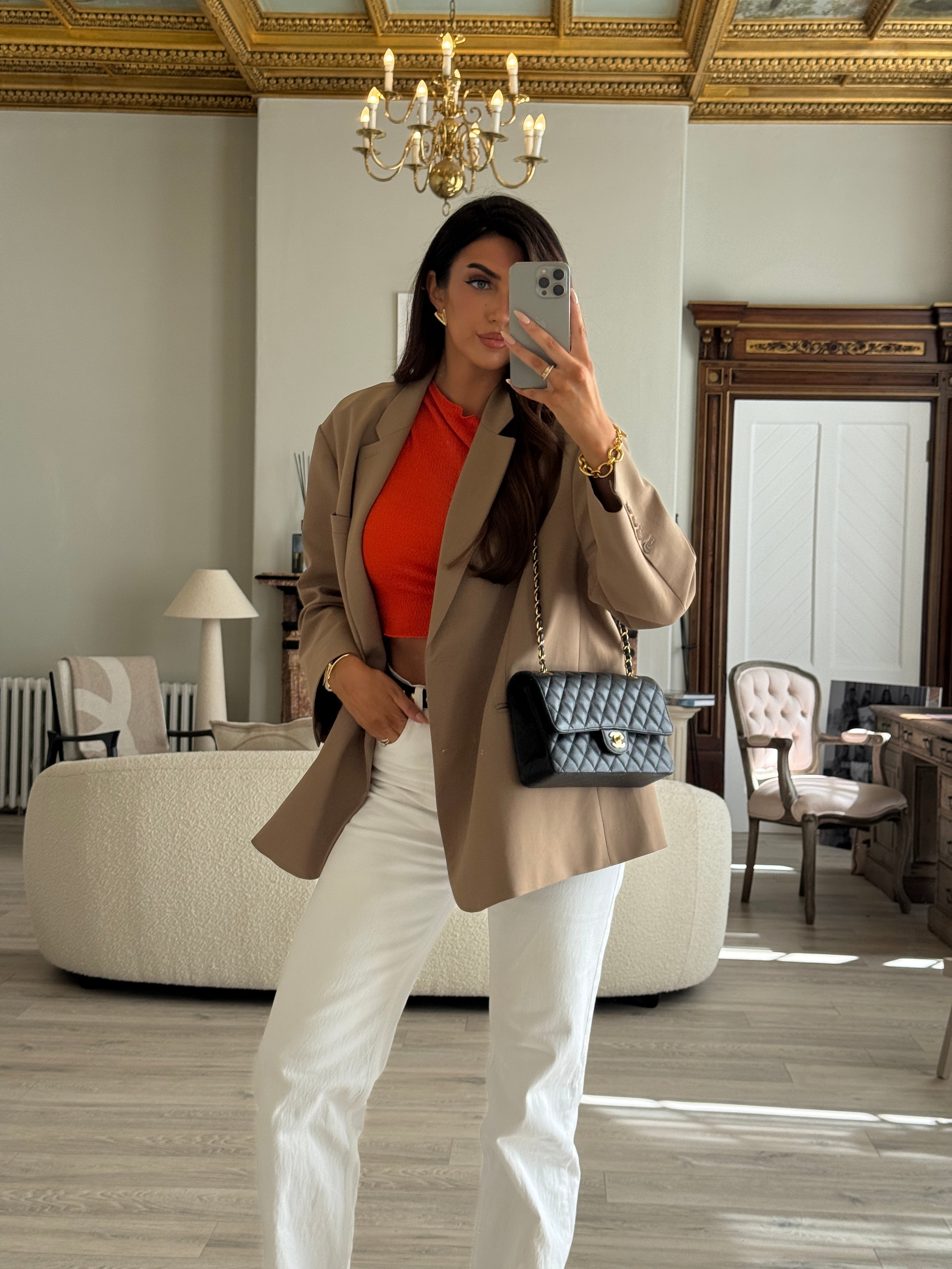 Chanel Medium Classic Double Flap Black Caviar With GHW