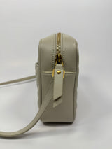 Saint Laurent Small Camera Bag In Ecru Leather