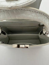 Louis Vuitton Capucines BB In Soft Shine White Alligator Leather
