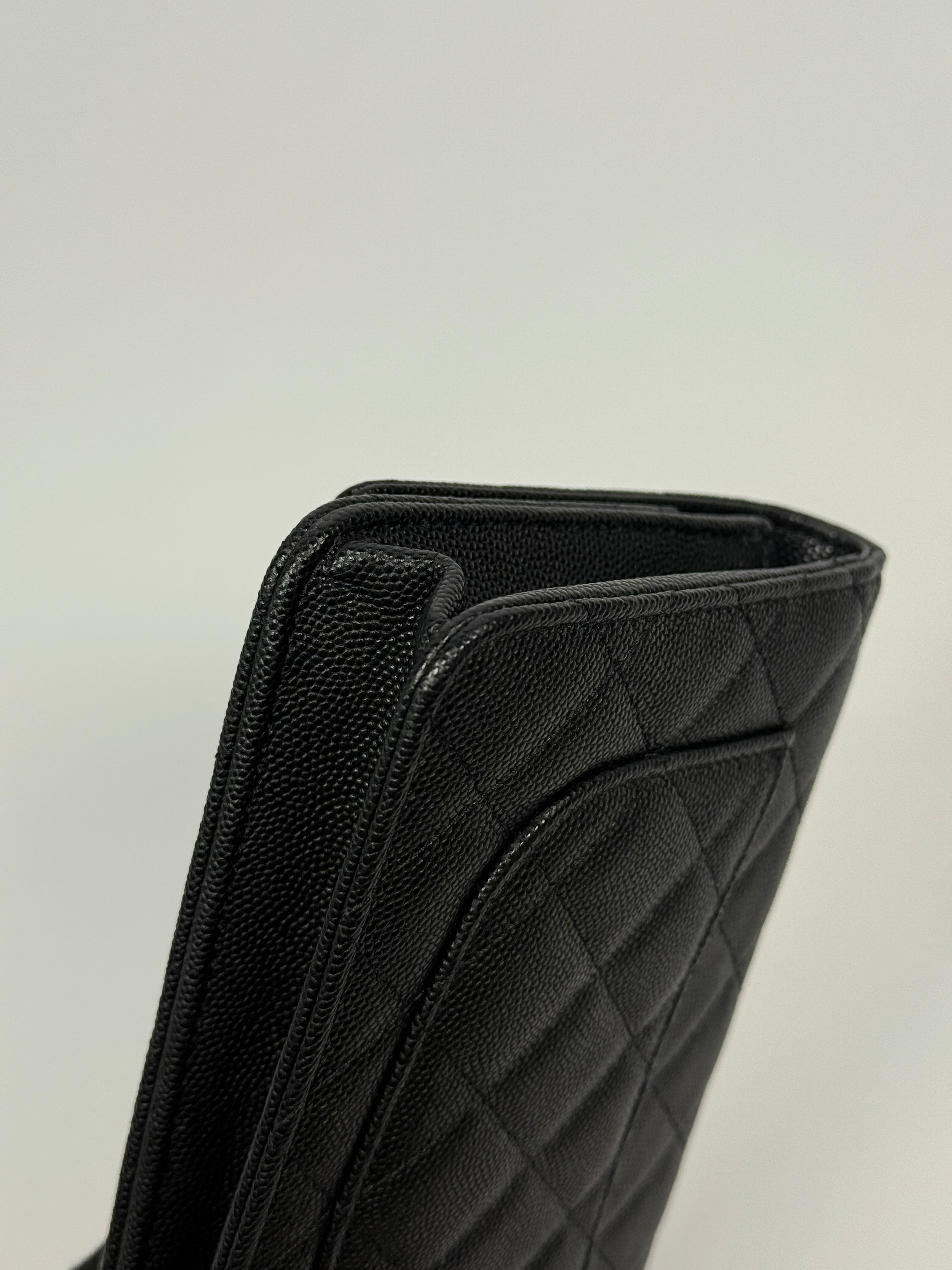 Chanel Wallet On Chain Black Caviar Leather With Gold Hardware Authentic and preloved in excellent condition