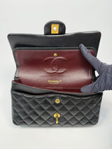 Chanel Medium Classic Double Flap Black Lambskin With GHW