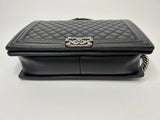 Chanel Boy Bag Large In Black Lambskin Leather