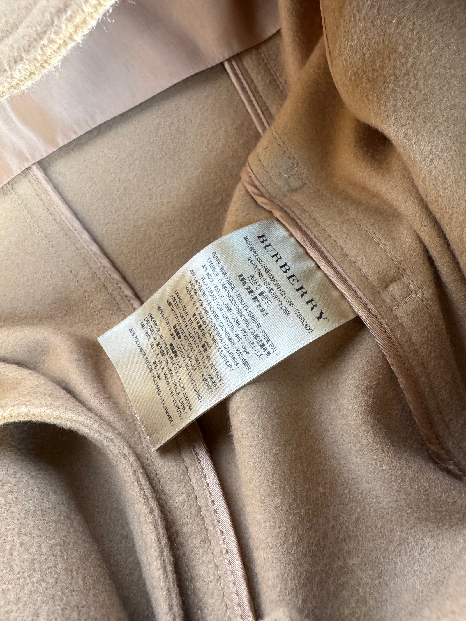Burberry Technical Wool Coat (Size UK4)