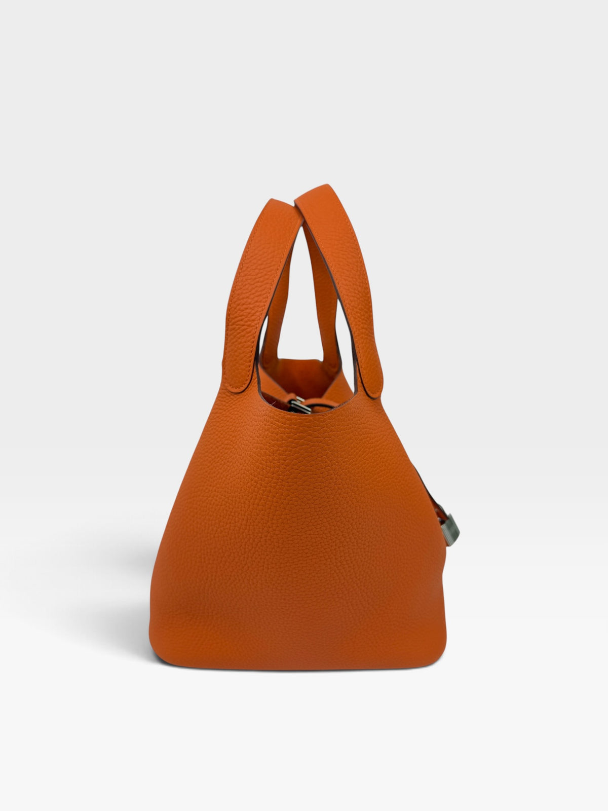 Hermès Picotin 22 In Orange Clemence Leather With Palladium Hardware