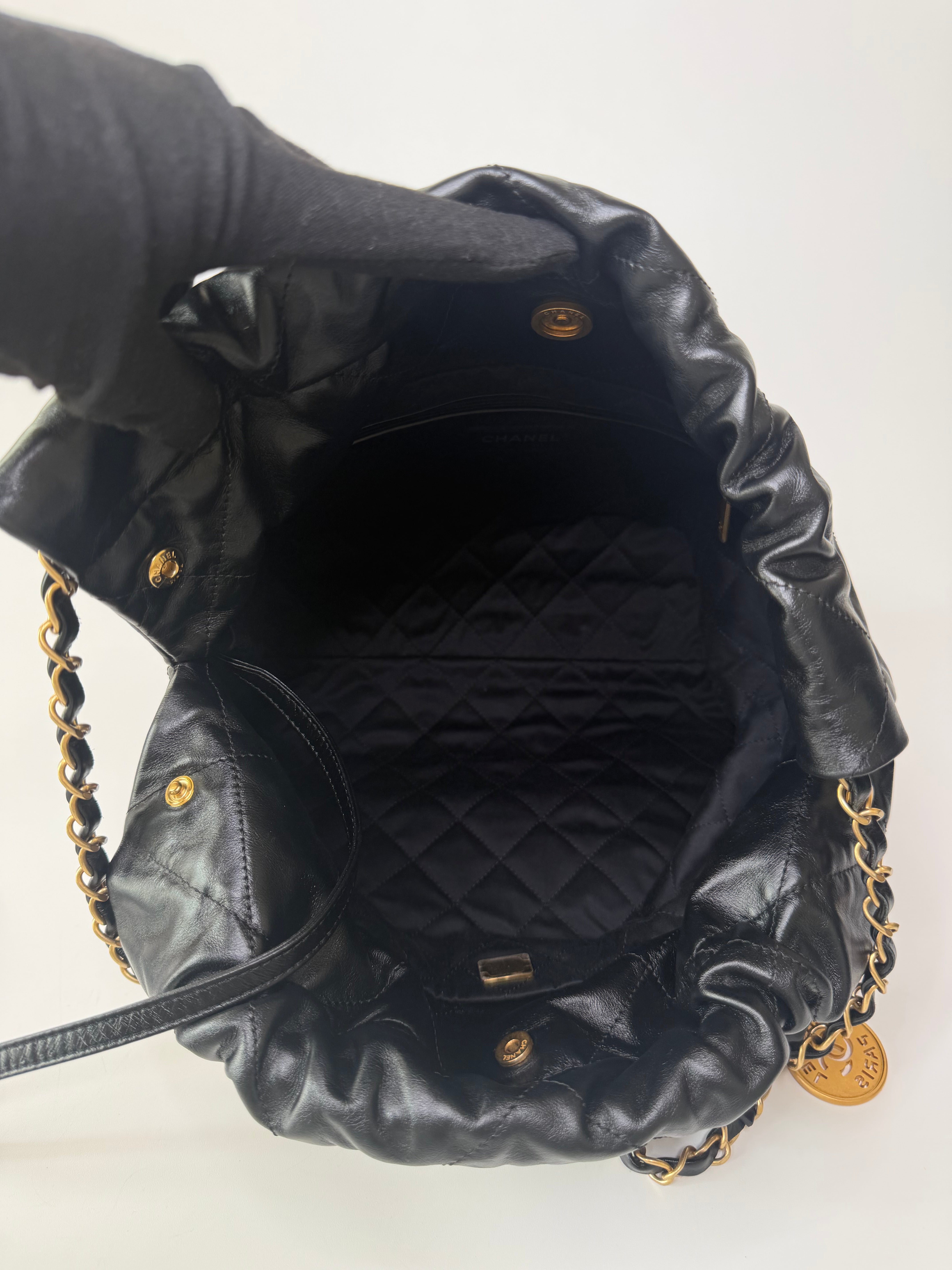 Leather With Aged Gold Hardware in excellent condition 100% authentic and preloved