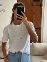 Saint Laurent White Logo T-Shirt (Size S / UK 8)