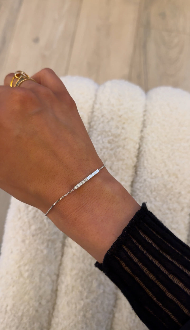 Chopard 18kt White Gold Ice Cube Pure Half Set Diamond Bracelet