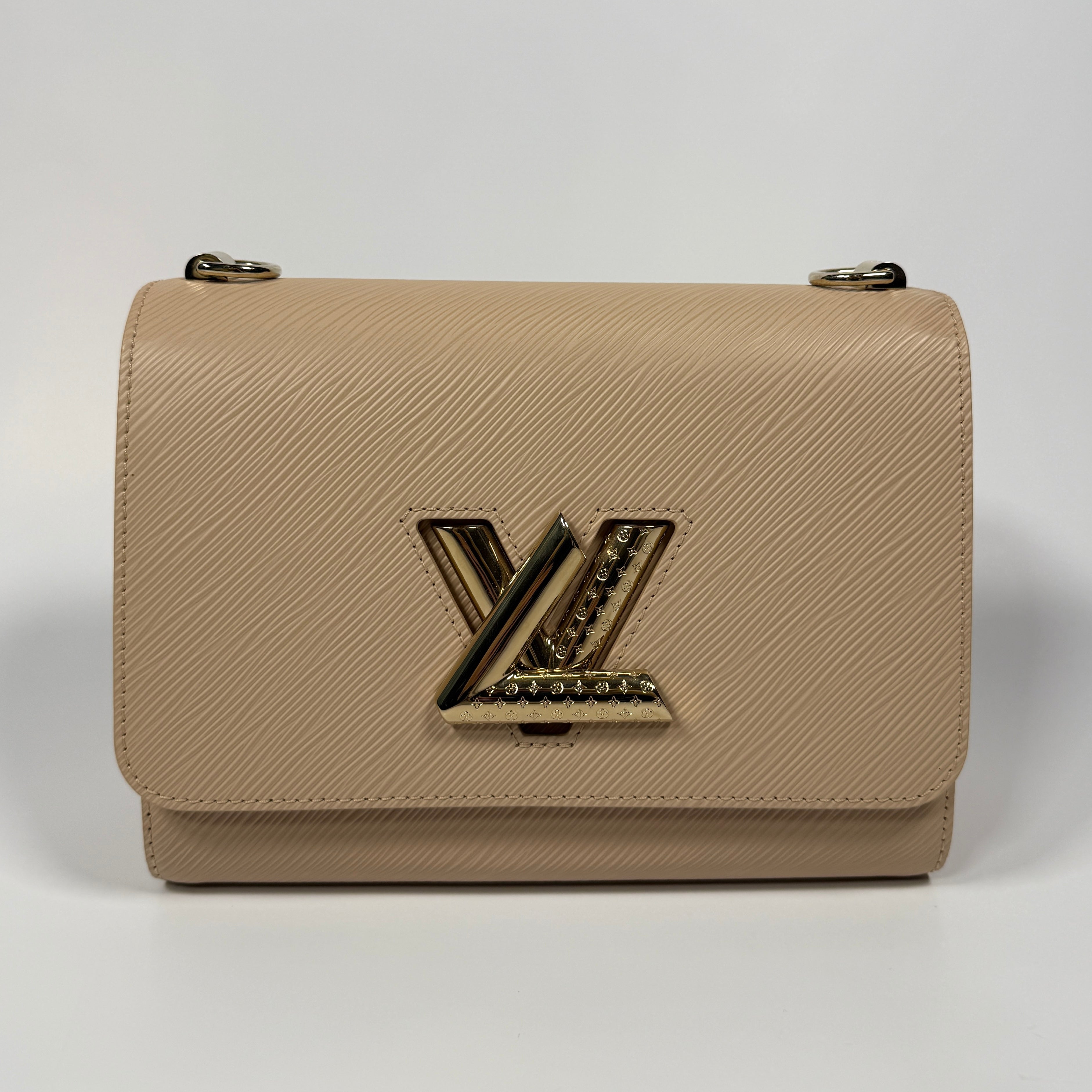 Louis Vuitton Twist MM Bag In Blush Pink Epi Leather 