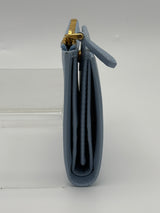 Prada Small Wallet In Pale Blue Saffiano Leather