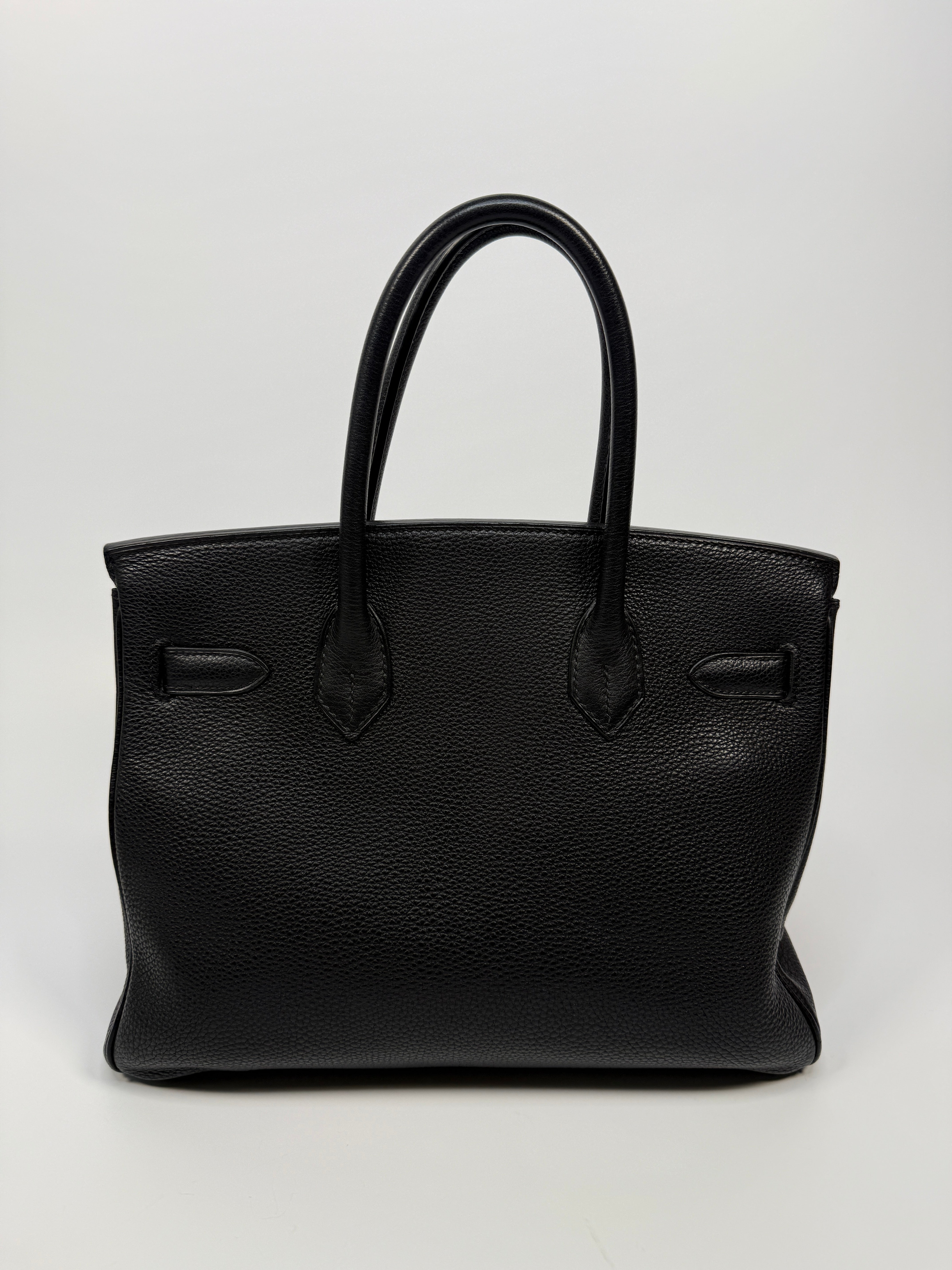 Authentic Pre Loved Hermès Birkin 30 In Black Togo Leather With Gold Hardware Excellent Condition