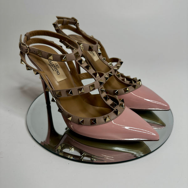 Valentino Garavani Pink Rockstud Heels (Size 36.5 UK 3.5)