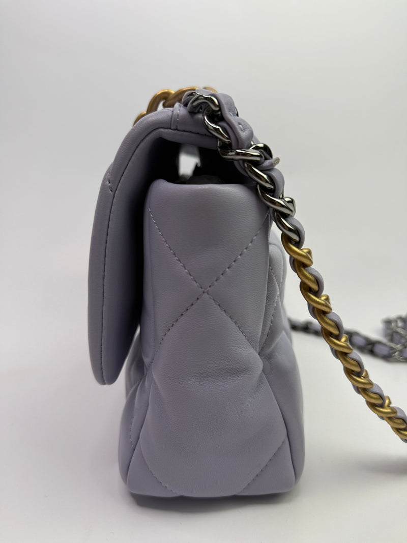 Chanel 19 Small In Lilac Lambskin Leather