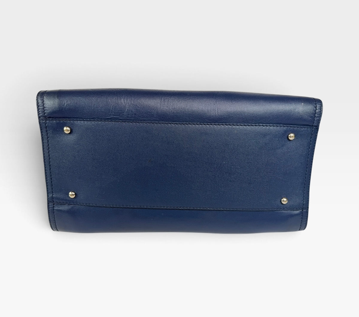 Chanel Medium Deauville In Blue Leather With Silver Hardware. Authentic and preloved in very good condition. 100% Luxe guarantee 