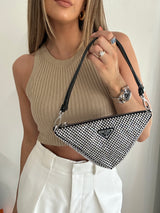 Prada Triangle Crystal-Embellished Bag