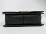 Chanel Boy Bag Medium In Black Lambskin GHW