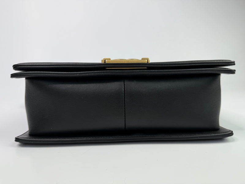 Chanel Boy Bag Medium In Black Lambskin GHW