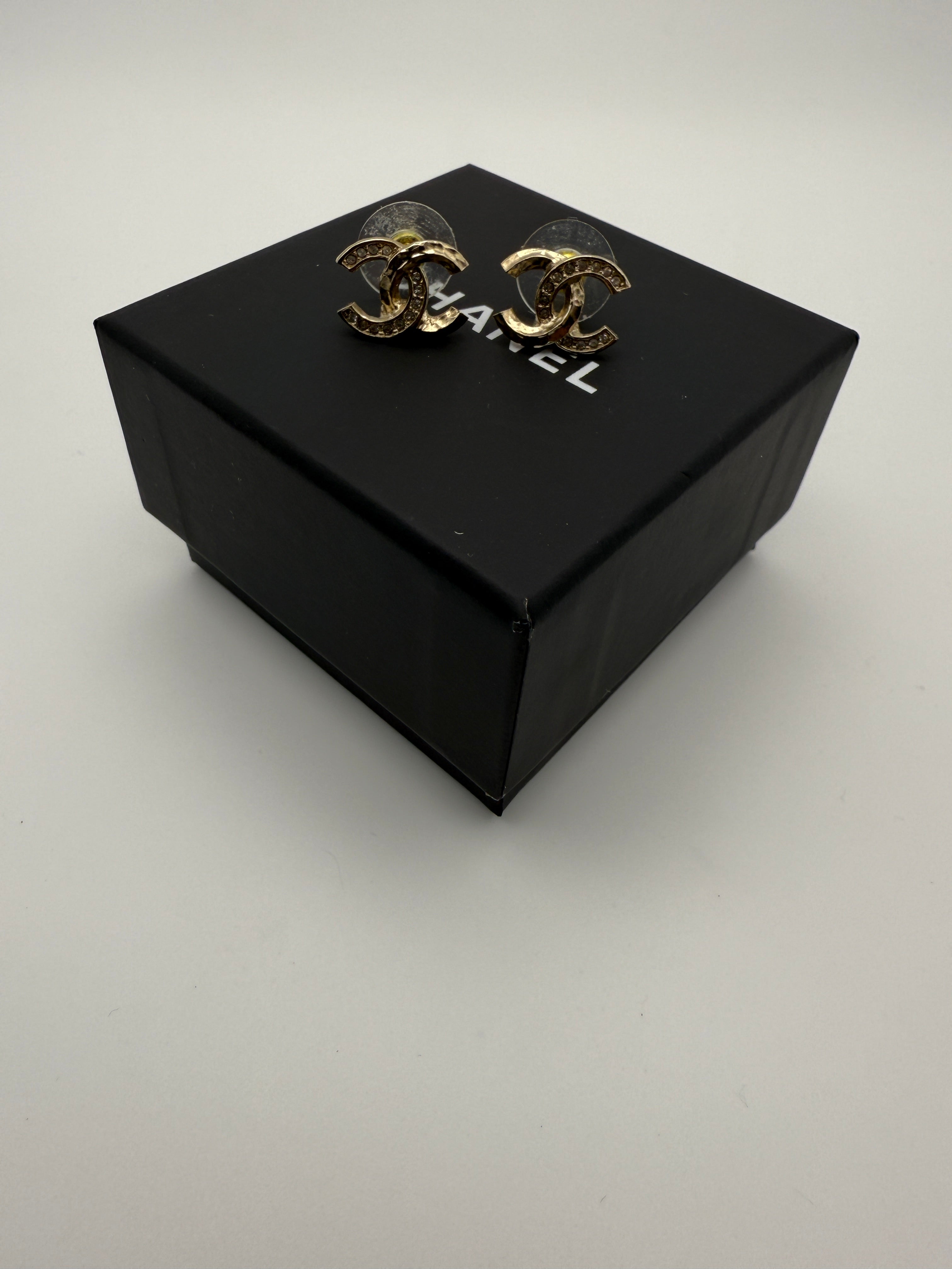 Chanel CC Stud Earrings