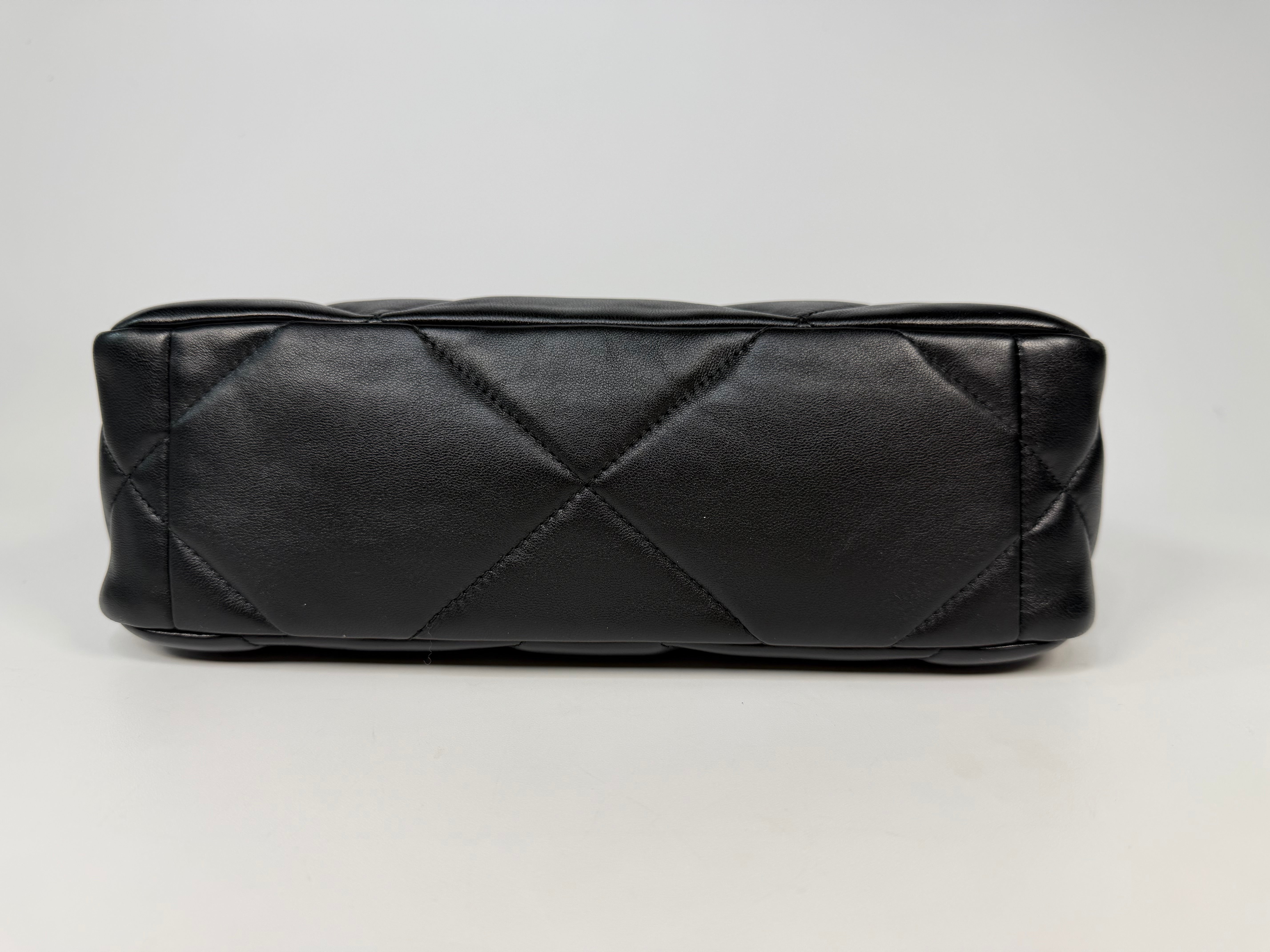 Chanel 19 Small In Black & White Leather With Mixed Hardware. Authentic and preloved in very good condition. Verified by Luxe Cheshire.