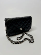 Chanel Wallet On Chain In Black Lambskin Leather