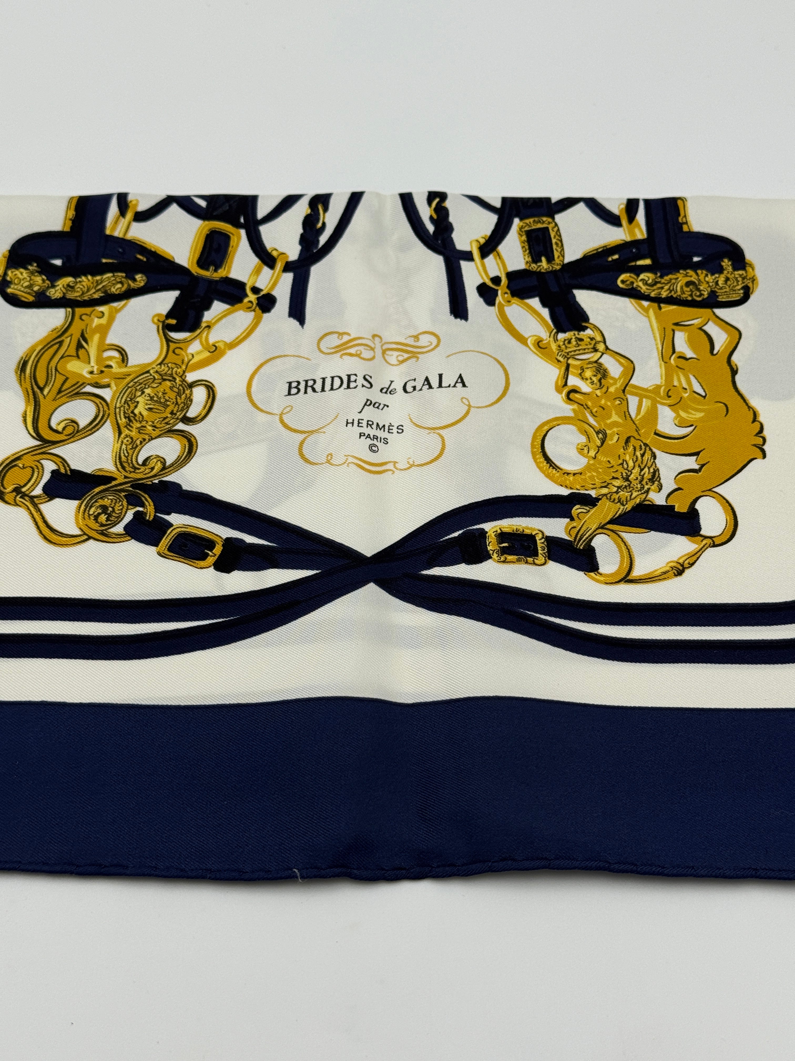 Hermès Brides De Gala Carre 90 Silk Scarf. 100% authentic and preloved in excellent condition